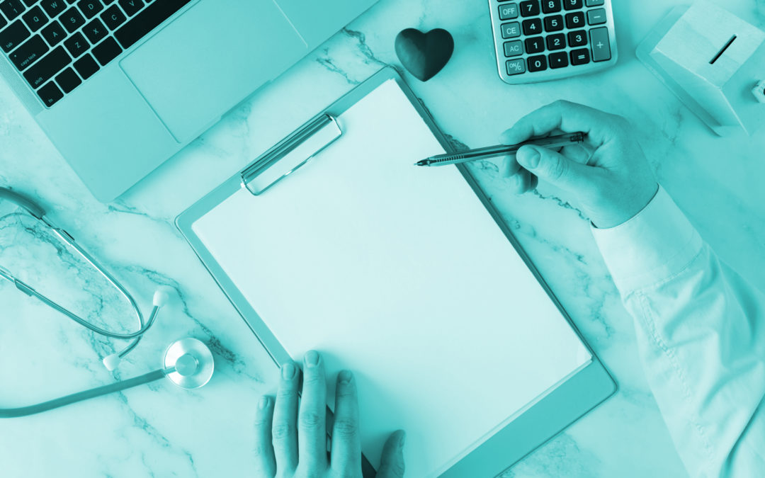 In diesem Bild siehst du Gegenstände im Zusammenhang mit Ghostwriting in der Medizin.